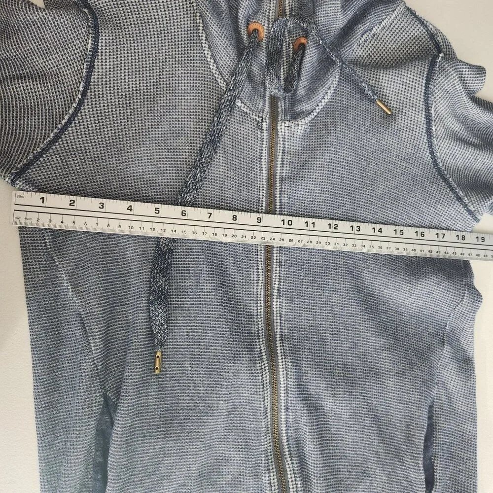 Diesel-Co Hooded Zip-Up Jacket S Blue Cotton Blend Casual Wear